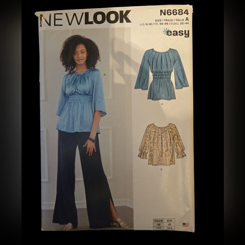 New Look Blue Blouse and Black Pants Set